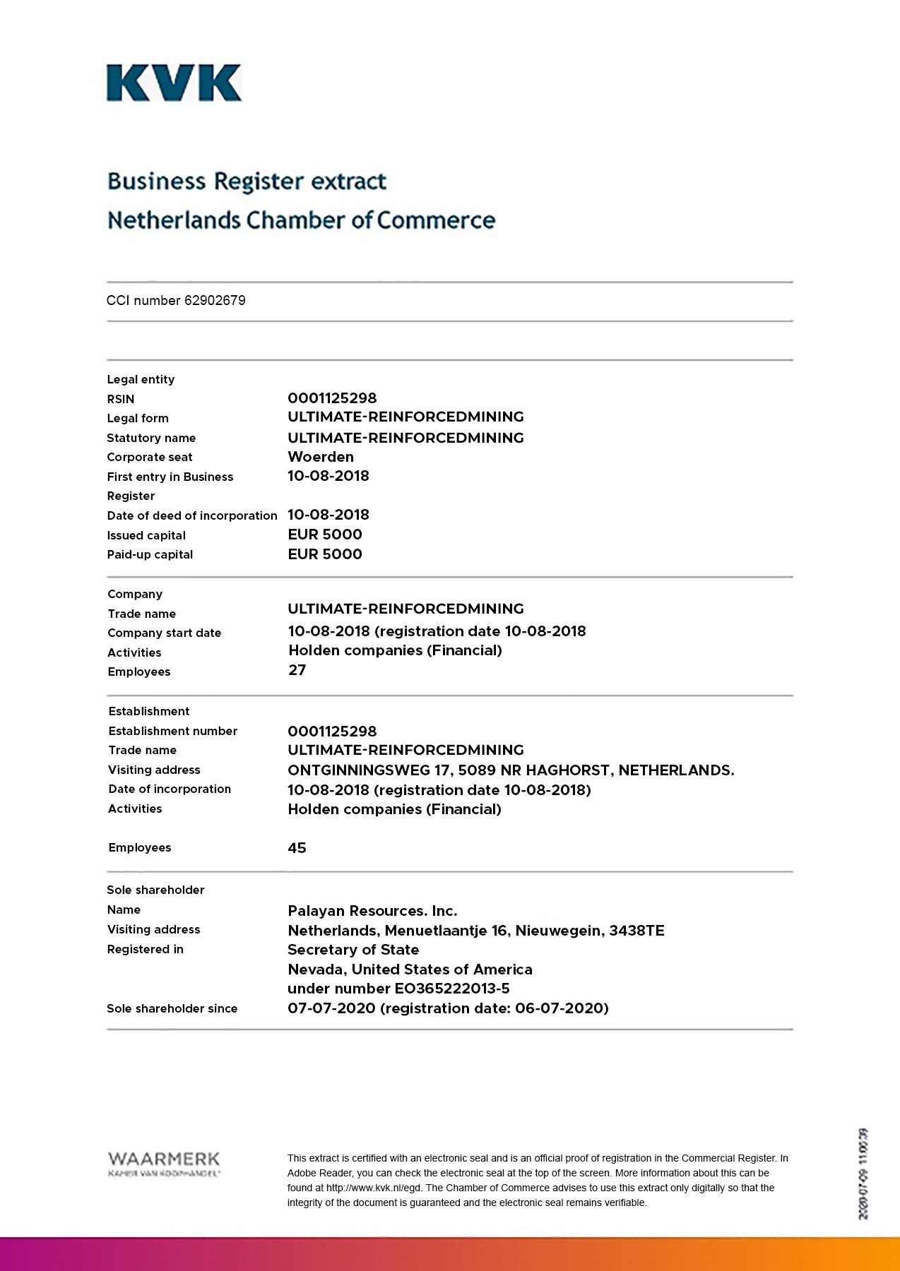Renewedultimate-Coinmining  certificate